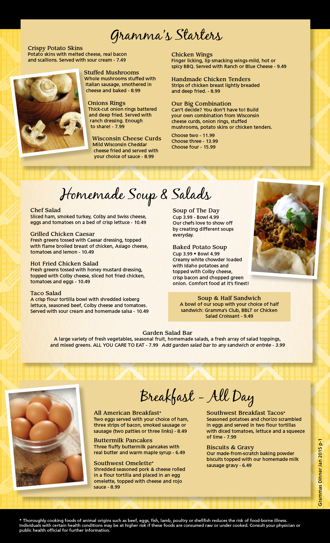 Gramma S Kitchen Menu Walcott Ia Gramma S Kitchen Menu Walcott Ia